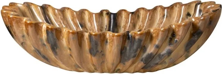 Tavă decorativă din ceramica in forma de scoica, "Ocean Whisper"