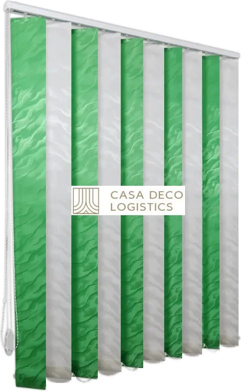 Jaluzele verticale BEATA 9601/9620 alb/verde