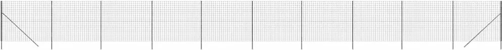 vidaXL Gard plasă de sârmă, antracit, 1,8x25 m, oțel galvanizat