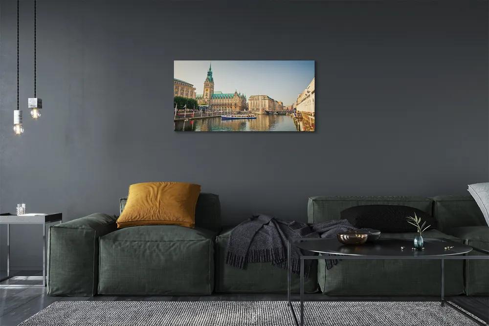 Tablouri canvas Germania Hamburg River Cathedral