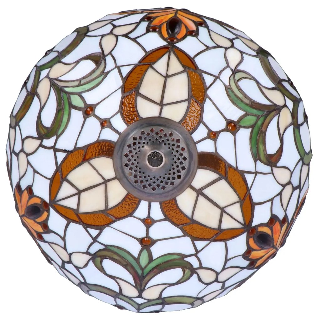 Lampa de masa Tiffany Geometry h 62 cm, abajur 40 cm