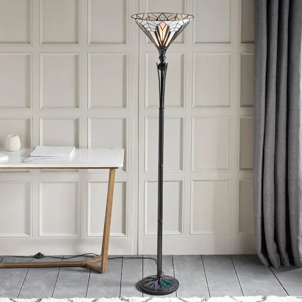 Endon 63933 - Lampă de podea în stil Tiffany ASTORIA, 1xE27/60W/230V, diam. 40 cm