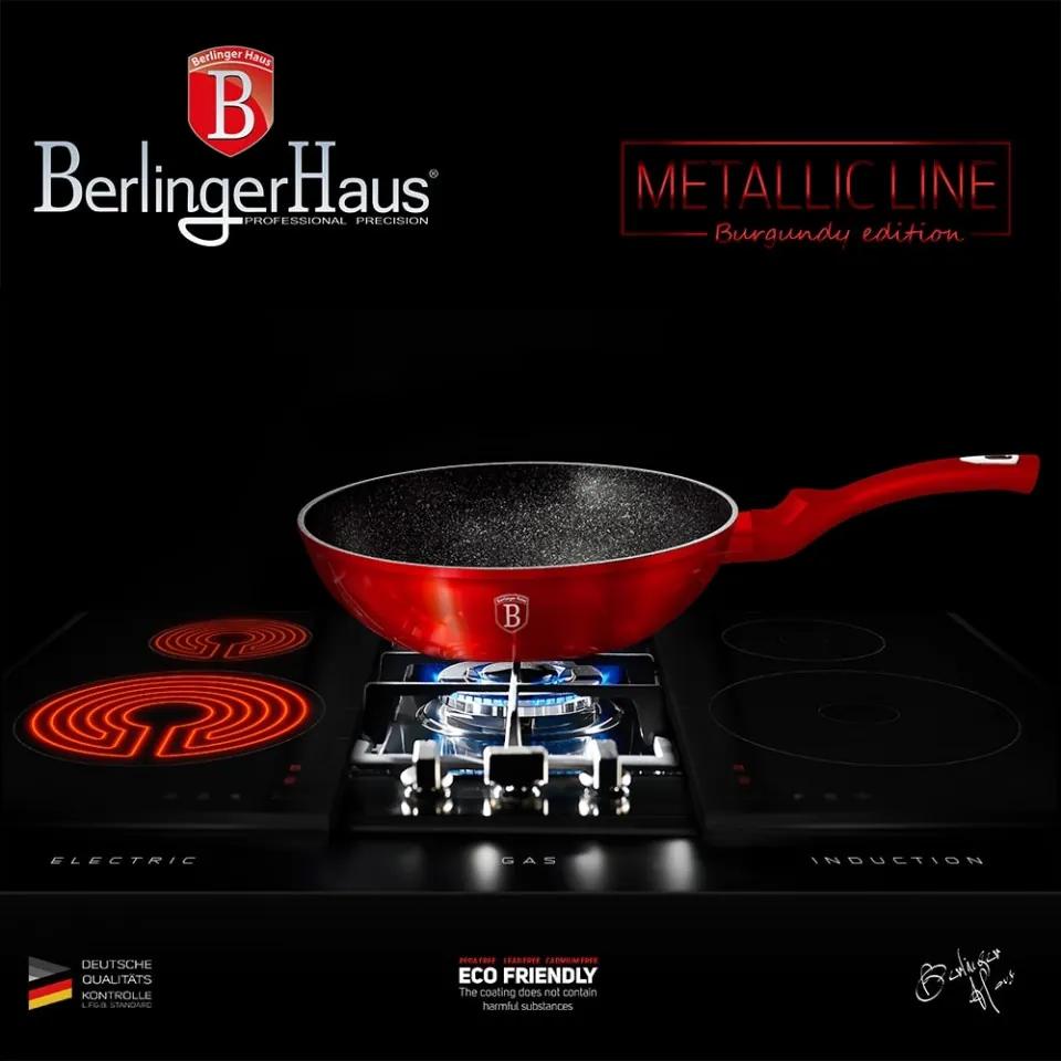 Wok 28 cm Burgundy Metallic Line Berlinger Haus BH 1267N
