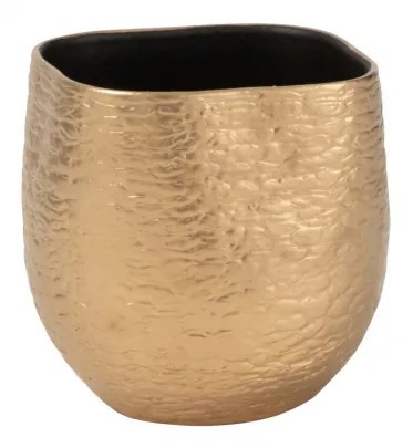 Ghiveci, Ceramica, Auriu, 16.5x16.5x16