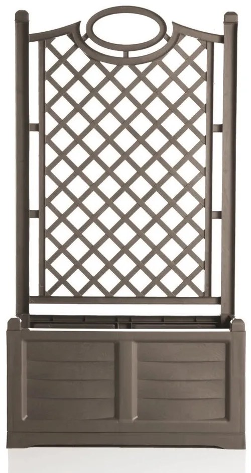 Jardinieră cu volum mare și suport ornamental Bama Separe capuccino, 80 x 150 x 42,5 cm