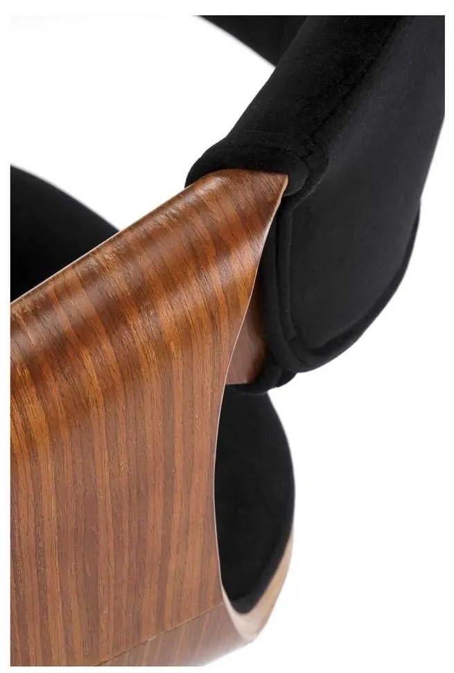 Scaun de bar Hazel, negru / nuc