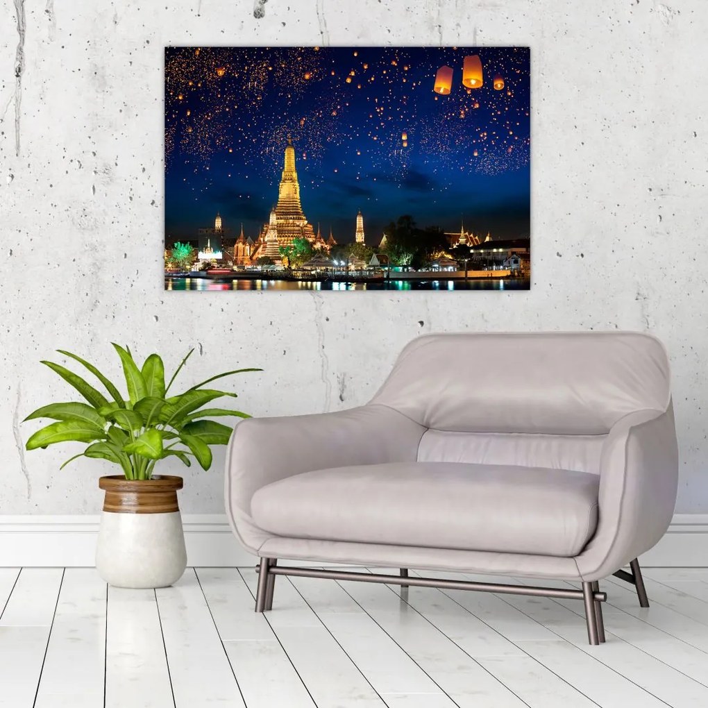 Tablou - Lampioane norocului, Bangkok (90x60 cm)