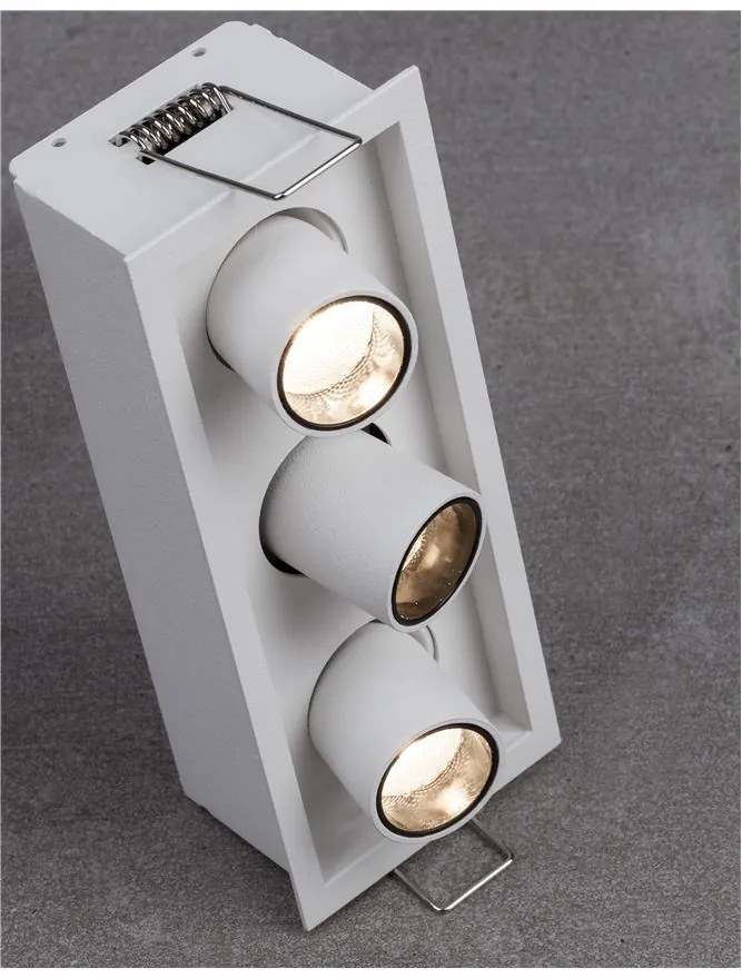 Corp LED incastrabil cu 3 Mini Spoturi ajustabile DESERT albe