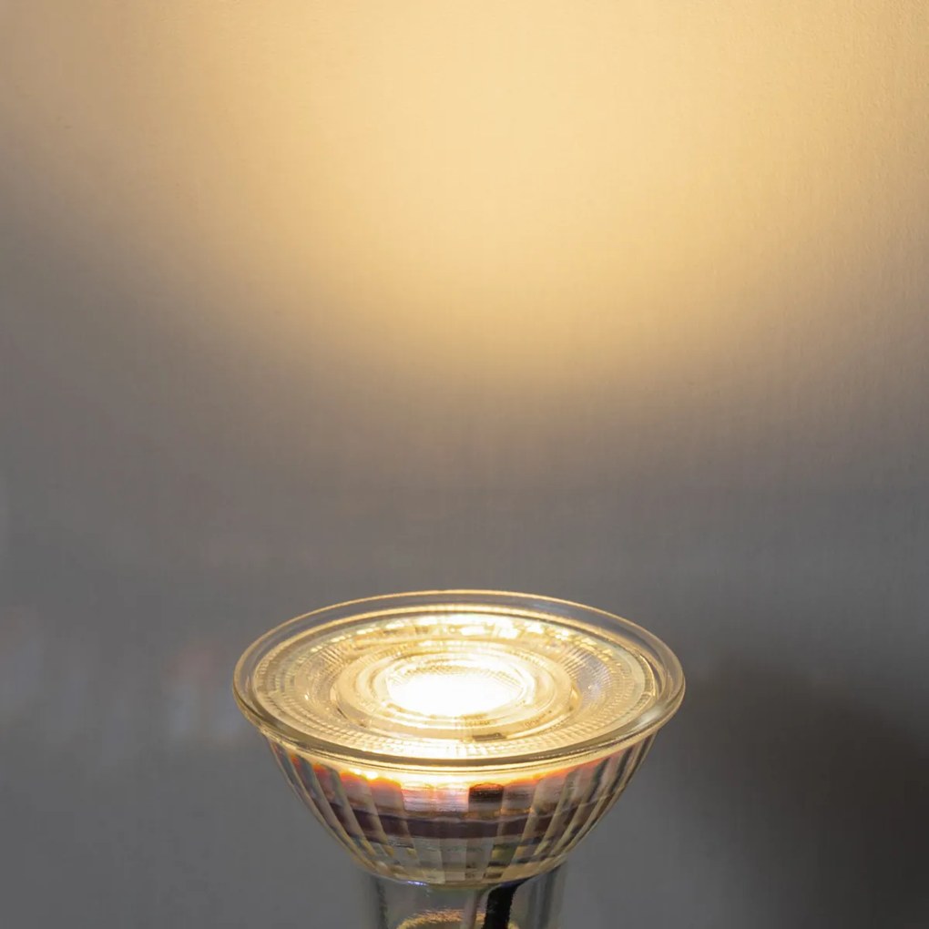 Set de 5 becuri LED GU10 50mm cu Kelvin reglabil în 3 trepte, transparente, 4,5W 380 lm 2000-2700K