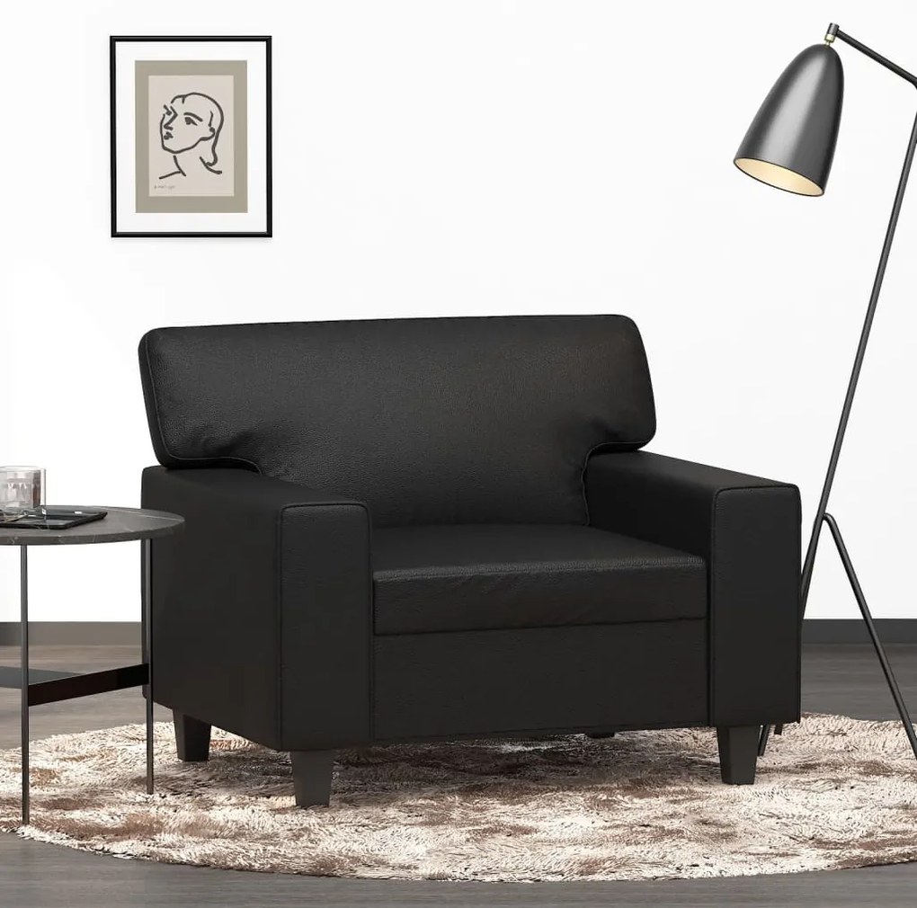 348999 vidaXL Canapea de o persoană, 60 cm, piele ecologică