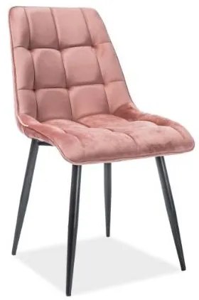 Scaun somon pink CHIC VELVET