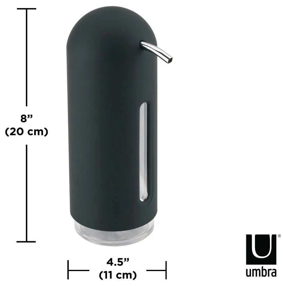 Dozator de săpun lichid negru din plastic 350 ml Penguin – Umbra