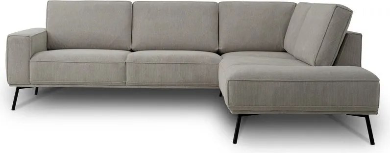 Colțar grej cu tapițerie din chenille (cu colț pe partea dreaptă/în formă de ”L”) Amsterdam – Scandic