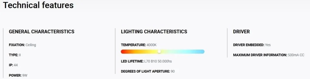 Spot LED incastrabil CROC IP44 recessed white 9W 10cm 90 grade 4000K CRI90 casambi