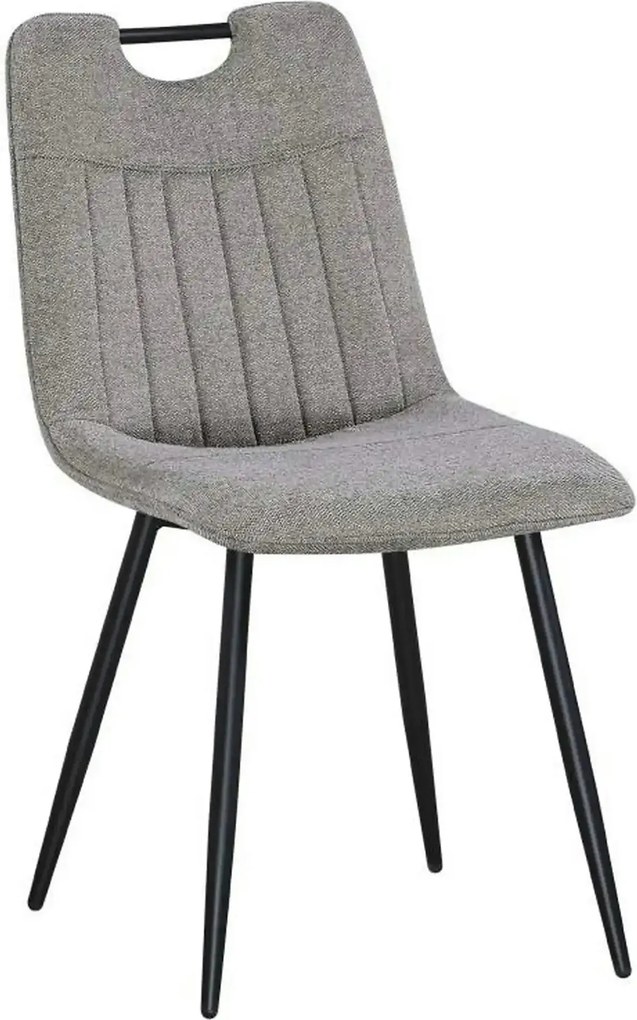 Scaun KIP, grej/negru, stofa clasica/metal, 45x59x89 cm