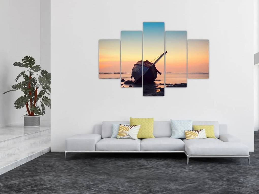 Tablou - Nava naufragiată (150x105 cm)
