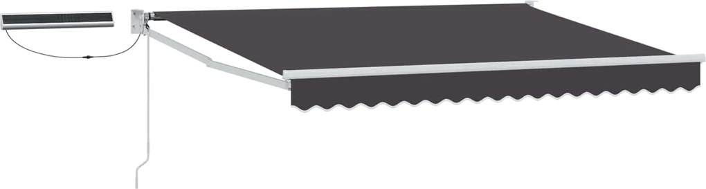 vidaXL Cort electric retractabil Antracit 3 x 2,5 m