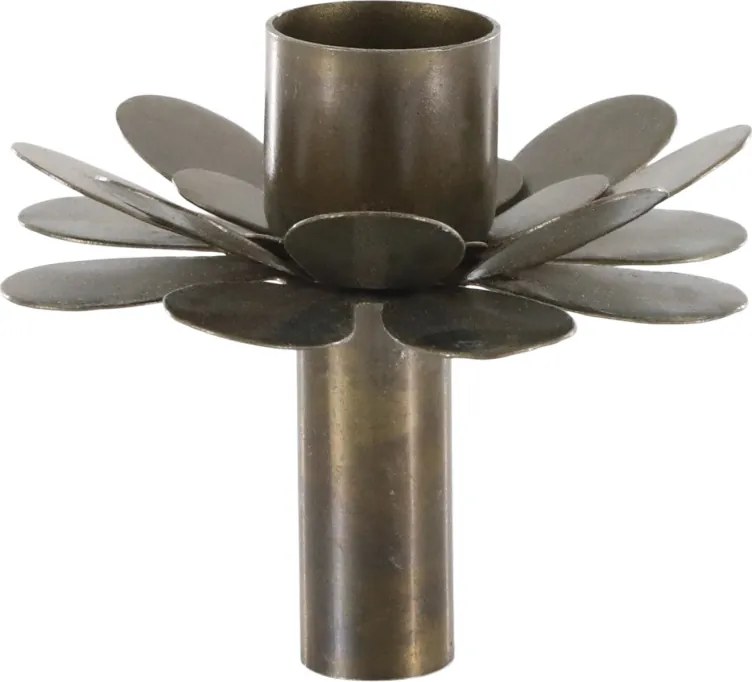 Suport pentru lumanare, din metal, H7cm, Flower