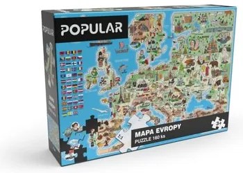 Popular Puzzle Harta Europei, 160 piese