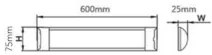 Corp led ProLine PS 18W, 600mm, Braytron, lumina rece