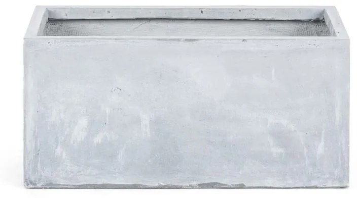 SOLIDFLOR, gri, ghiveci de flori, recipient pentru flori, 79,5X38X38 cm, beton fibră