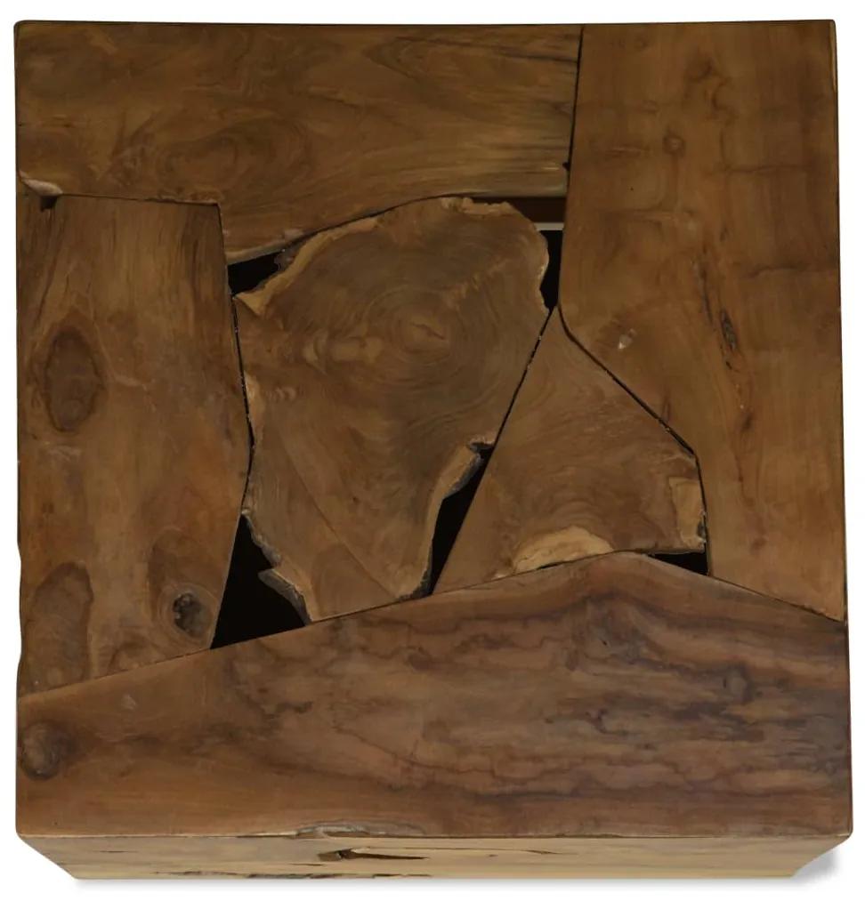 Masuta de cafea, 50 x 50 x 35 cm, lemn de tec natural, maro