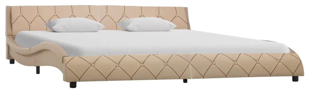 Cadru de pat, cappuccino, 180 x 200 cm, piele ecologica Cappuccino, 180 x 200 cm