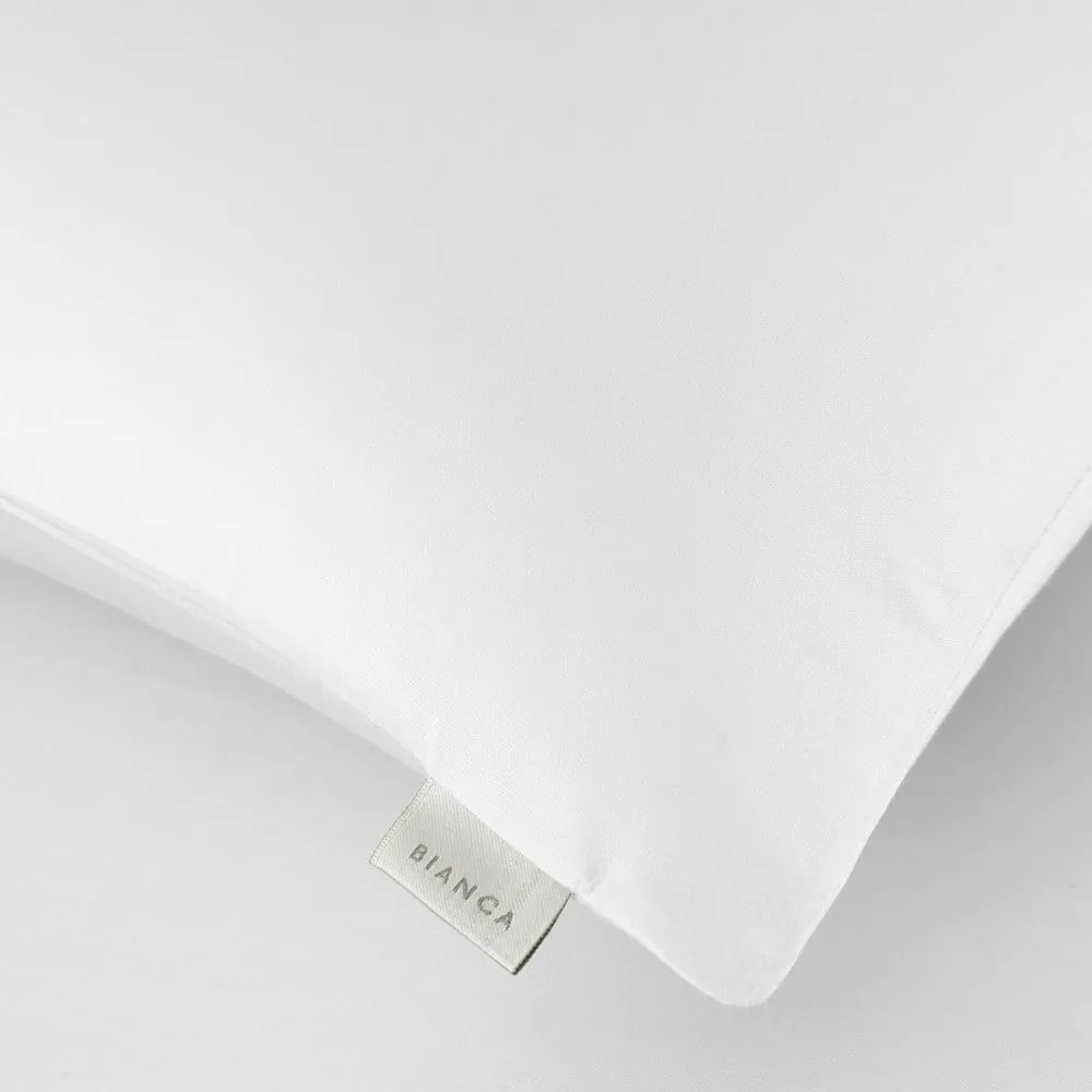 Lenjerie de pat albă din bumbac satinat pentru pat dublu, extinsă 230x220 cm Cotton Sateen – Bianca