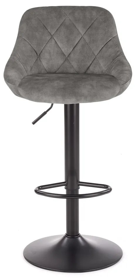 Scaun de bar Archer, gri/negru