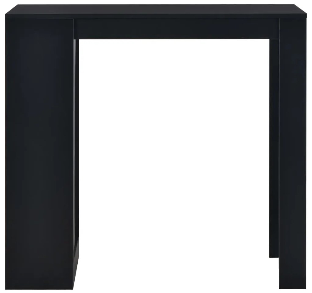 280212 vidaXL Masă de bar cu raft, negru, 110 x 50 x 103 cm