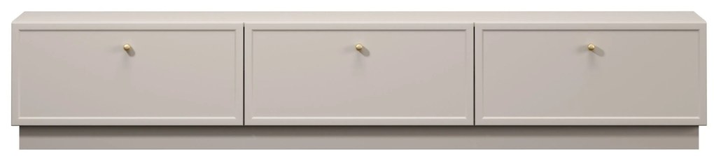 Dulap TV Lorini 200 cm cu sertare - cașmir / mânere aurii