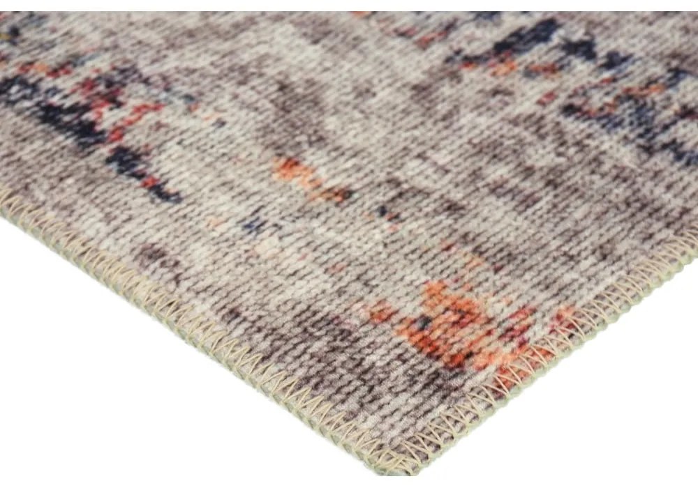 Covor tip traversă alb/bej lavabil 200x80 cm - Vitaus