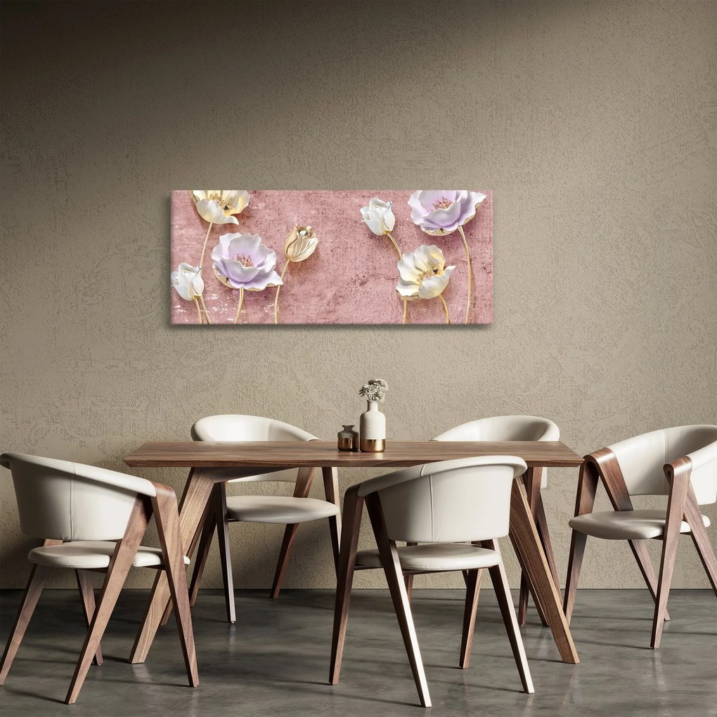 Tablou cu flori (120x50 cm)
