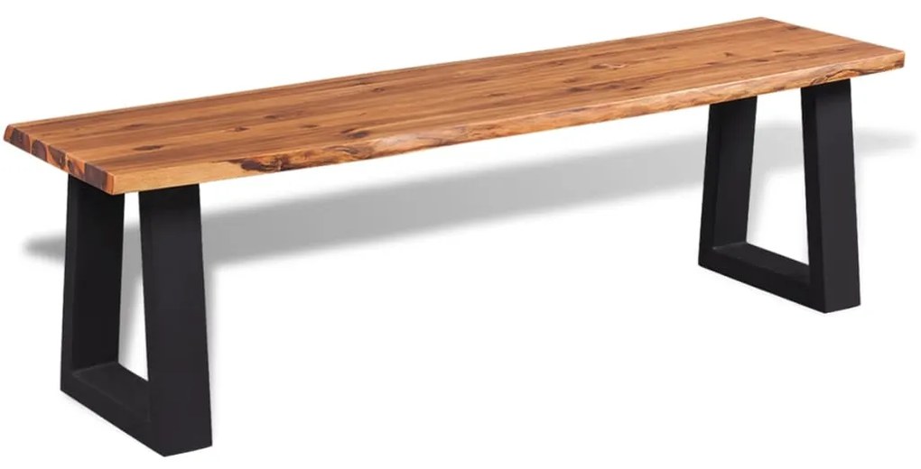 245687 vidaXL Bancă din lemn masiv de salcâm 145 cm
