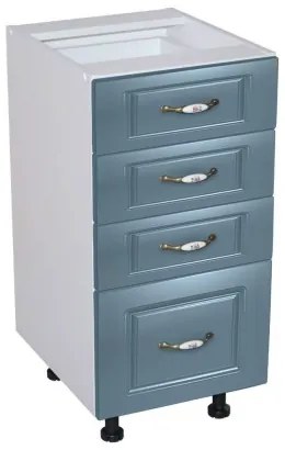 Corp inferior 40 cu 4 sertare Zebra MDF Albastru drept