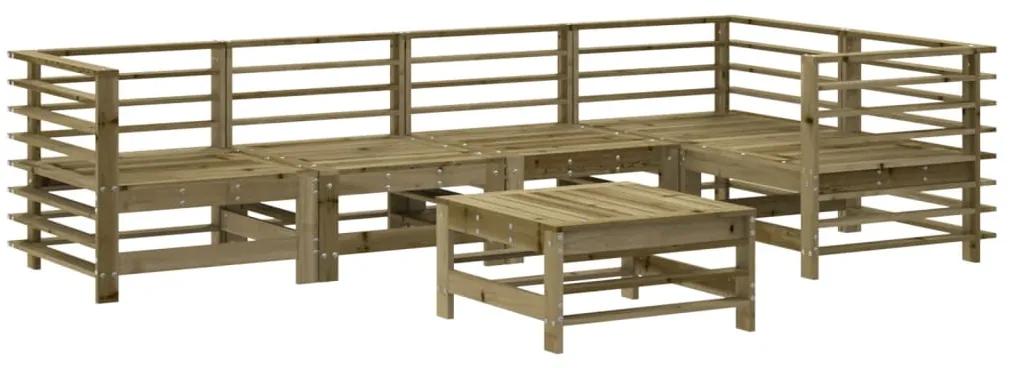 3186479 vidaXL Set mobilier relaxare de grădină, 6 piese, lemn de pin tratat