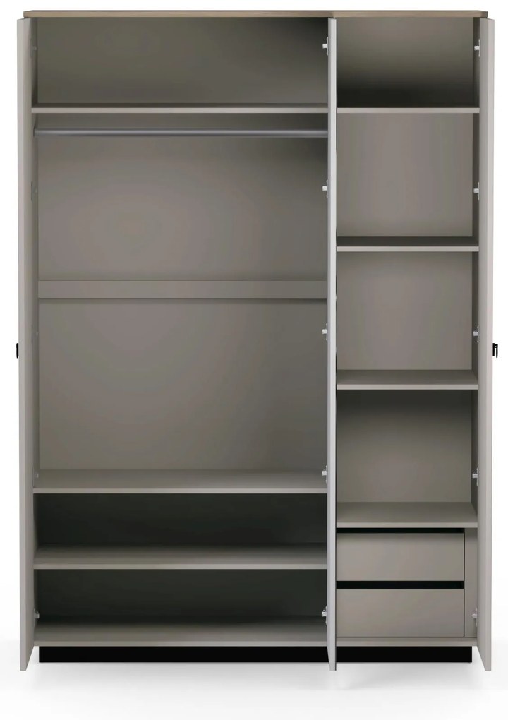Dulap de haine Demandaron 2 (taupe + stejar silverjack) (cu oglindă). 1116802