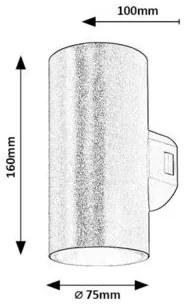Aplica LED iluminat exterior ambiental, Protectie IP65 Urfa II negru