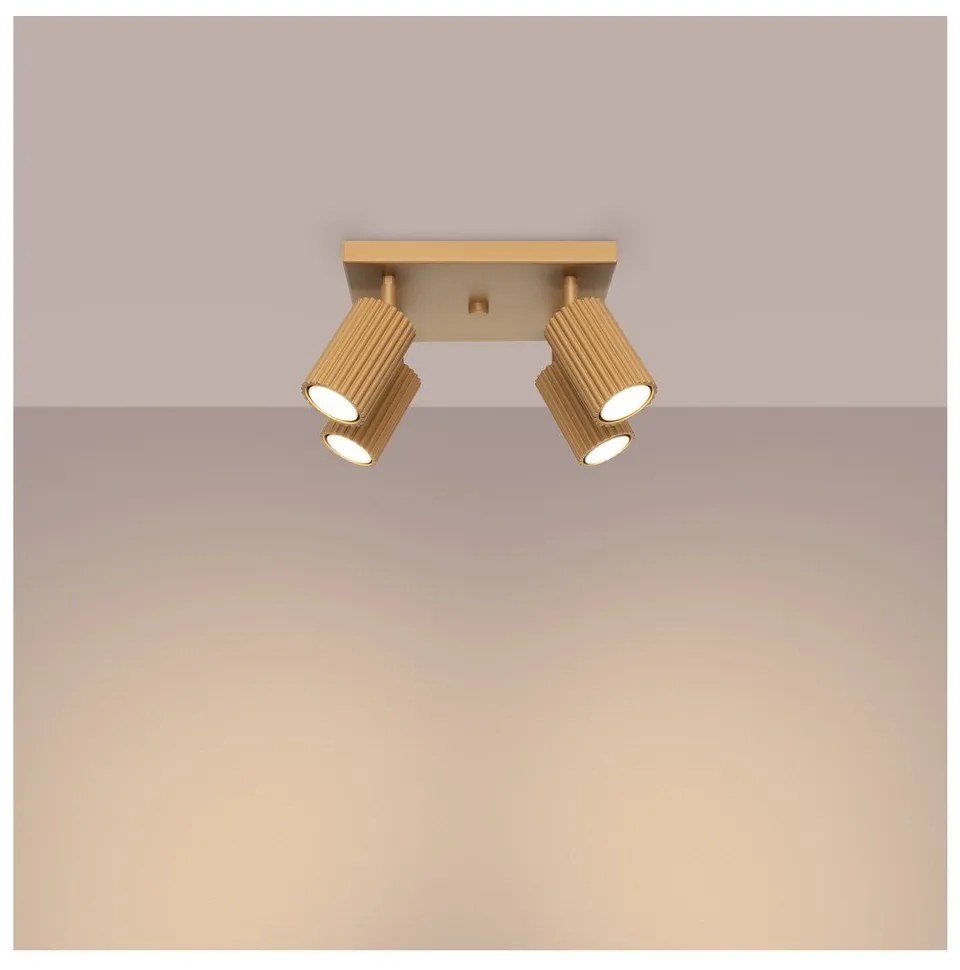 Spot auriu 25x25 cm Gleam – Sollux