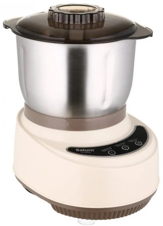 Tocator de alimente Saturn ST-FP7180, 500 W, Macinare, Framantare, 7 L, 3 functii, Motor din cupru, Bej/Maro
