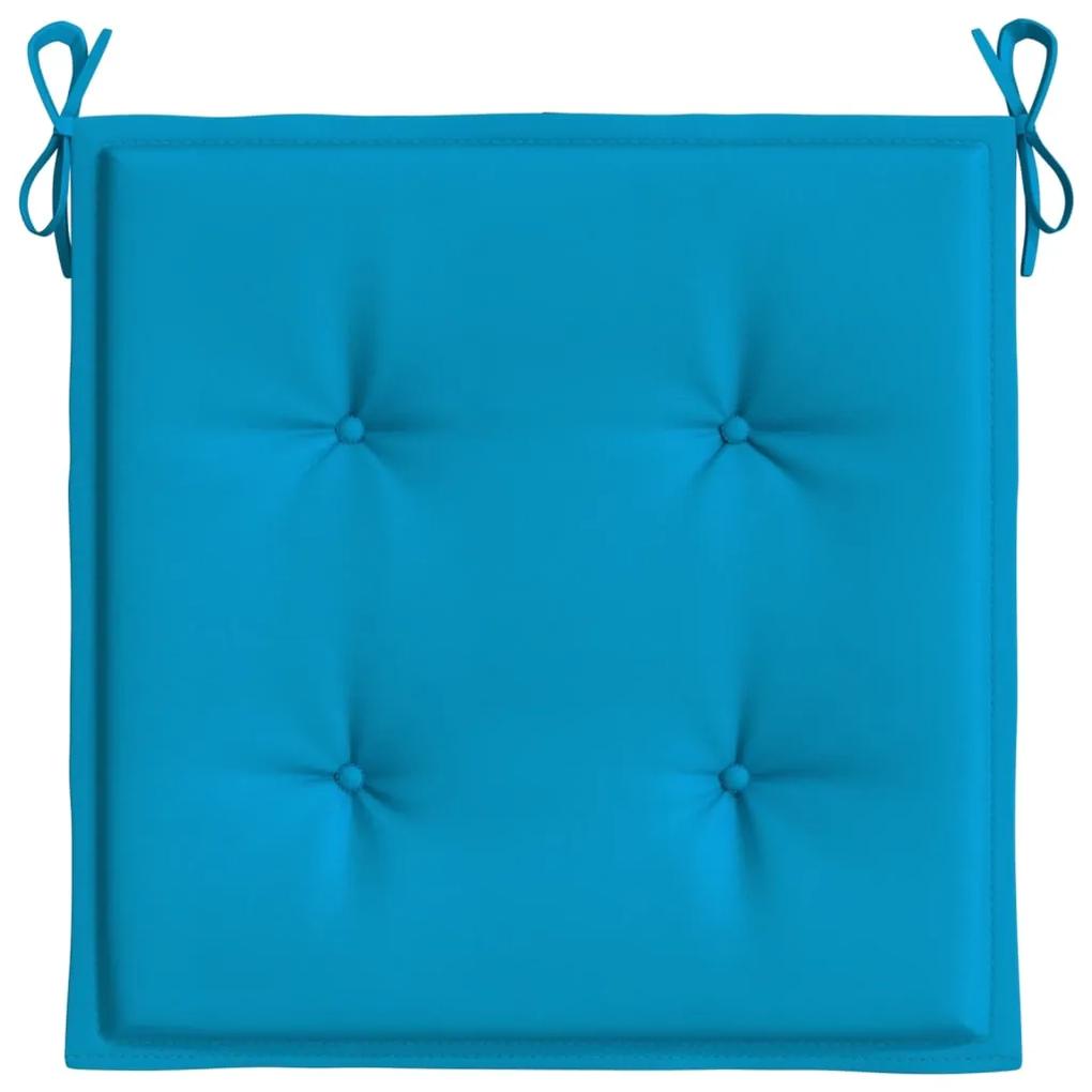 Perne scaun de gradina, 4 buc., albastru, 40x40x3 cm 4, Albastru, 40 x 40 x 3 cm