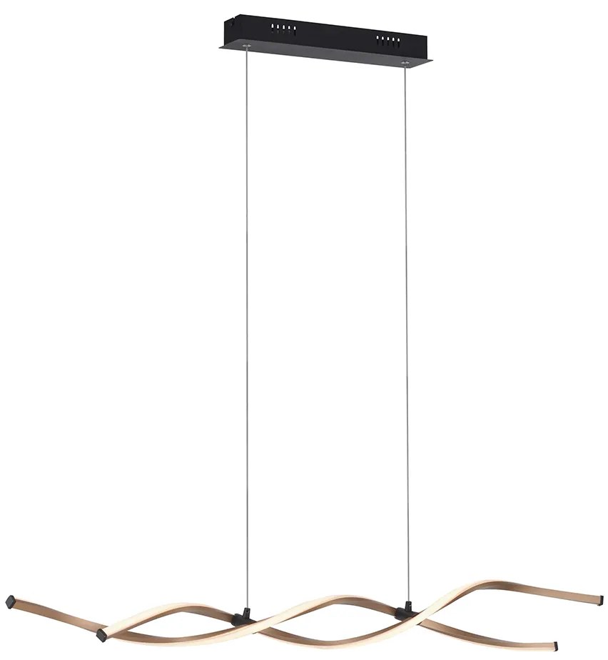 Lampă suspendată de design aurie cu LED reglabil - Zina