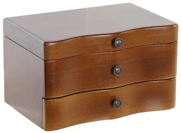 Cutie bijuterii Volare cu aspect de lemn 20x13.5x12 cm