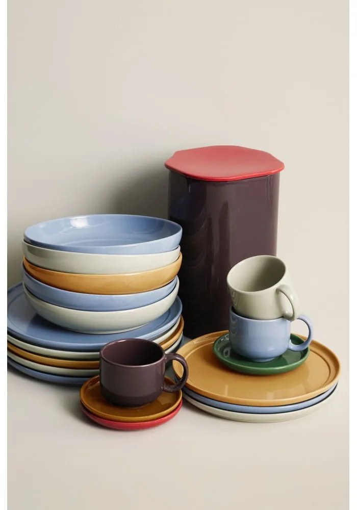 Ceașcă albastru-deschis/maro din gresie Amare – Hübsch