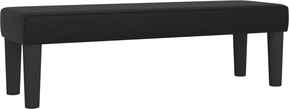 vidaXL Bancă, negru, 100x30x30 cm, piele ecologică