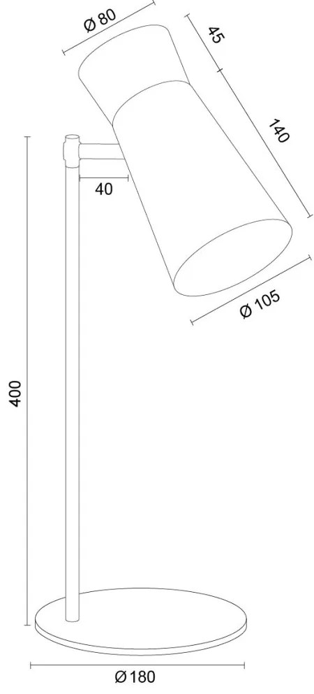 Lampa cu spot directionabil LORD 8873 teracota