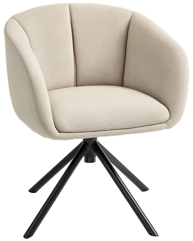HOMCOM Fotoliu Pivotant la 360°, Fotoliu din Material Textil pentru Living și Birou, 58,5x59x78,5 cm, Gri Deschis | Aosom Romania