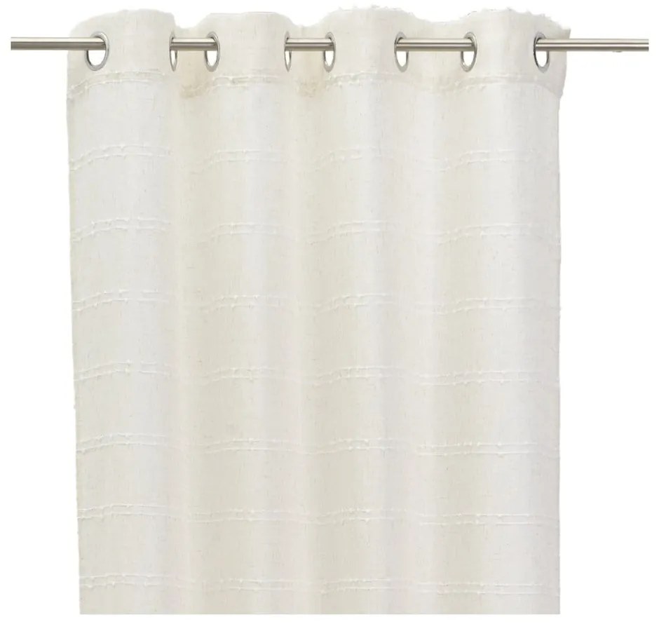 Draperie albă-bej din amestec de in 140x260 cm Nodes – Casa Selección