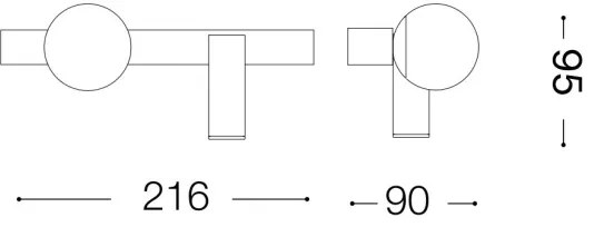 Aplică LED Ideal Lux PING PONG 2xLED/3W/230V CRI 90 crom mat