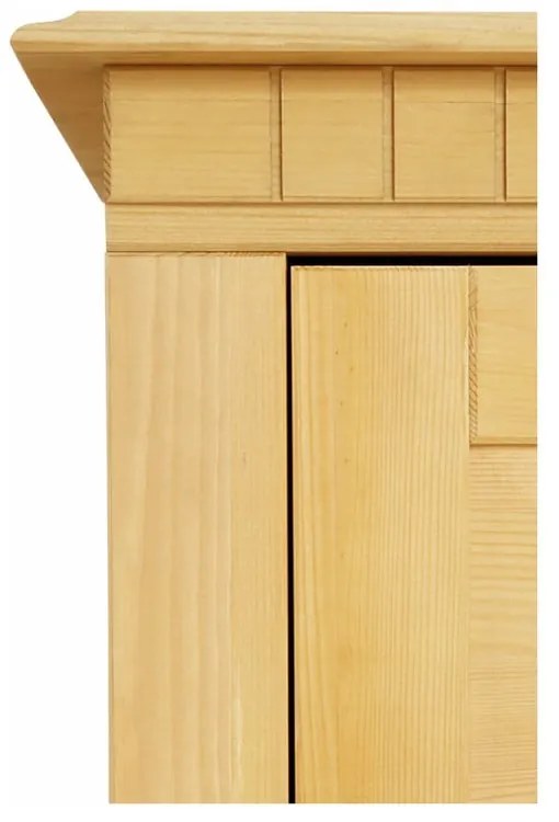 Vitrină în culoare naturală din lemn de pin 180x35 cm Lisa – Støraa